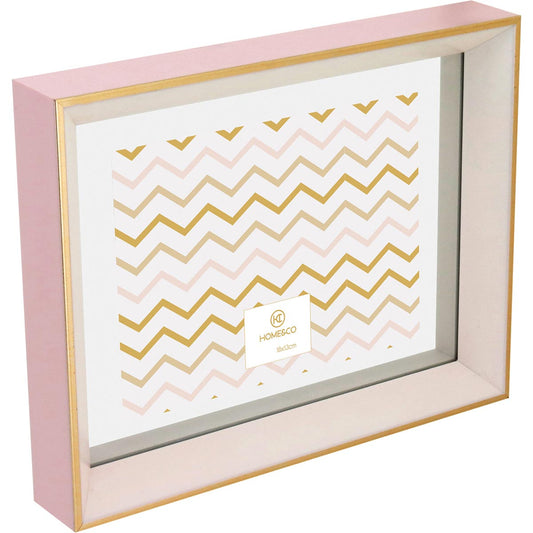 Porta-retratos Rosa 13x18 Home&Co Plástico 20x25x4cm