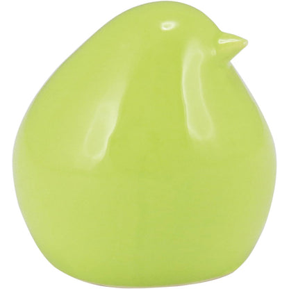 Adorno Cerâmica Verde Pássaro Picci 13cm - Decoração Elegante