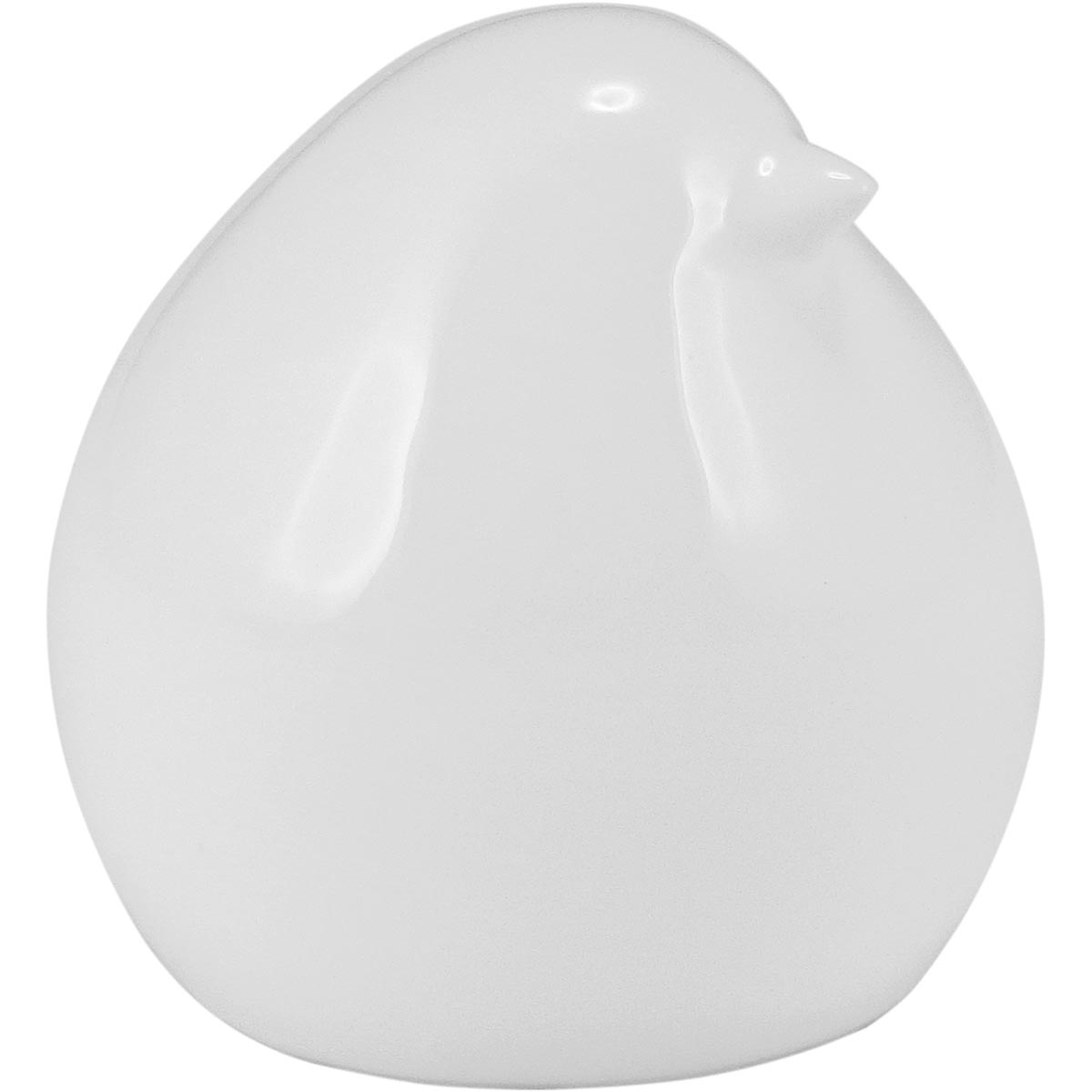 Adorno em Cerâmica Branco Pássaro Picci 9x14 cm Decorativo