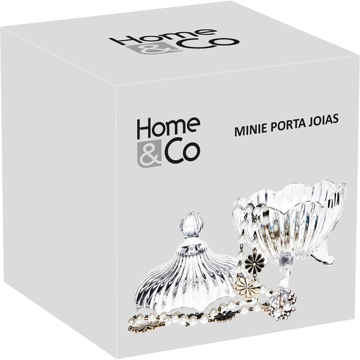 Potiche de Vidro Transparente 16x12cm para Decoração e Armazenamento