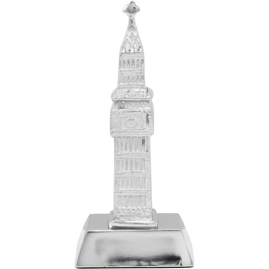 Adorno Decorativo Big Ben Alumínio Prateado 19cm Home&Co