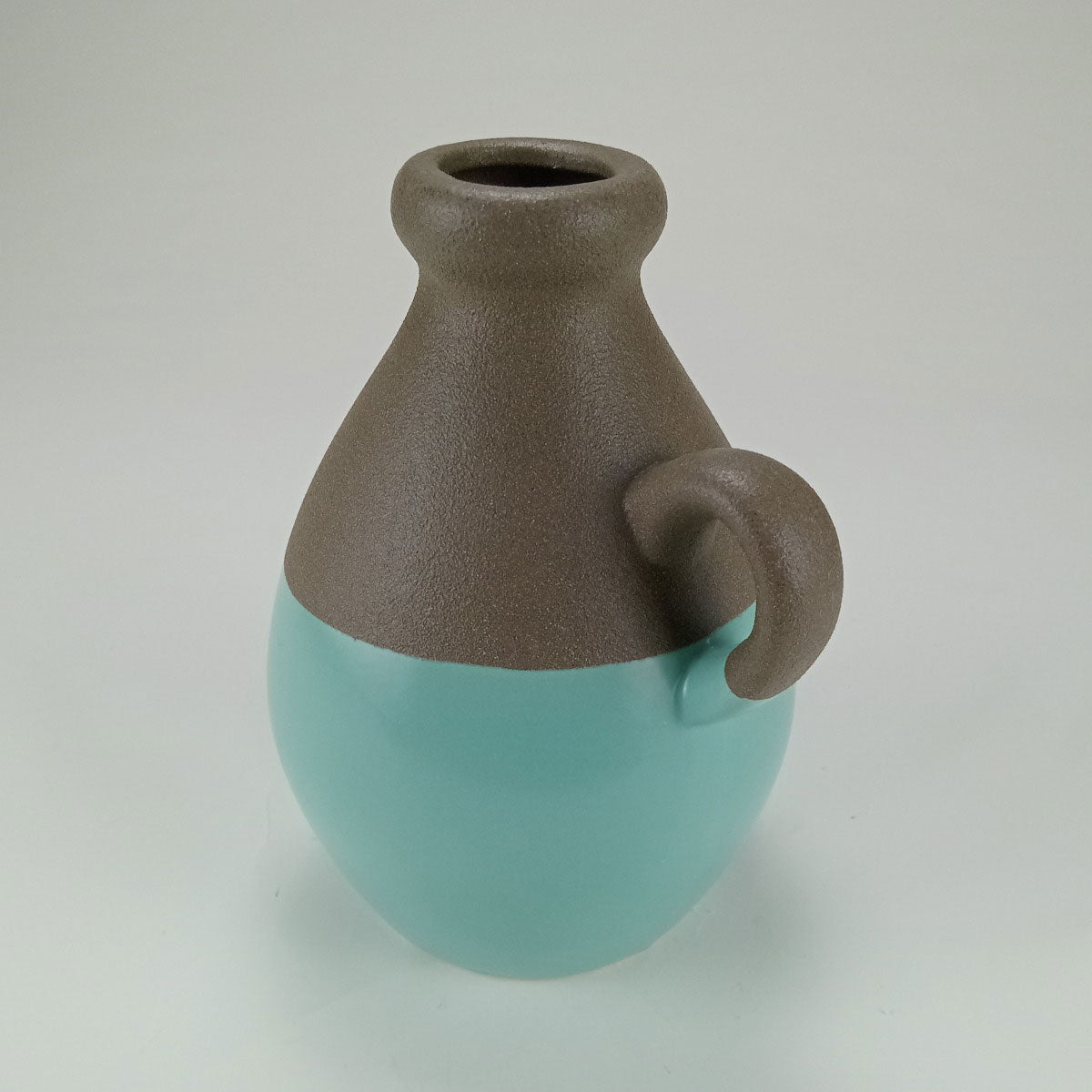 Vaso Decorativo Cerâmica Odin 20x14x16cm Azul Sofisticado