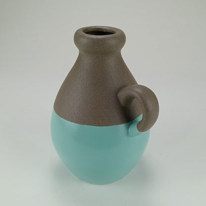 Vaso Decorativo Cerâmica Odin 20x14x16cm Azul Sofisticado