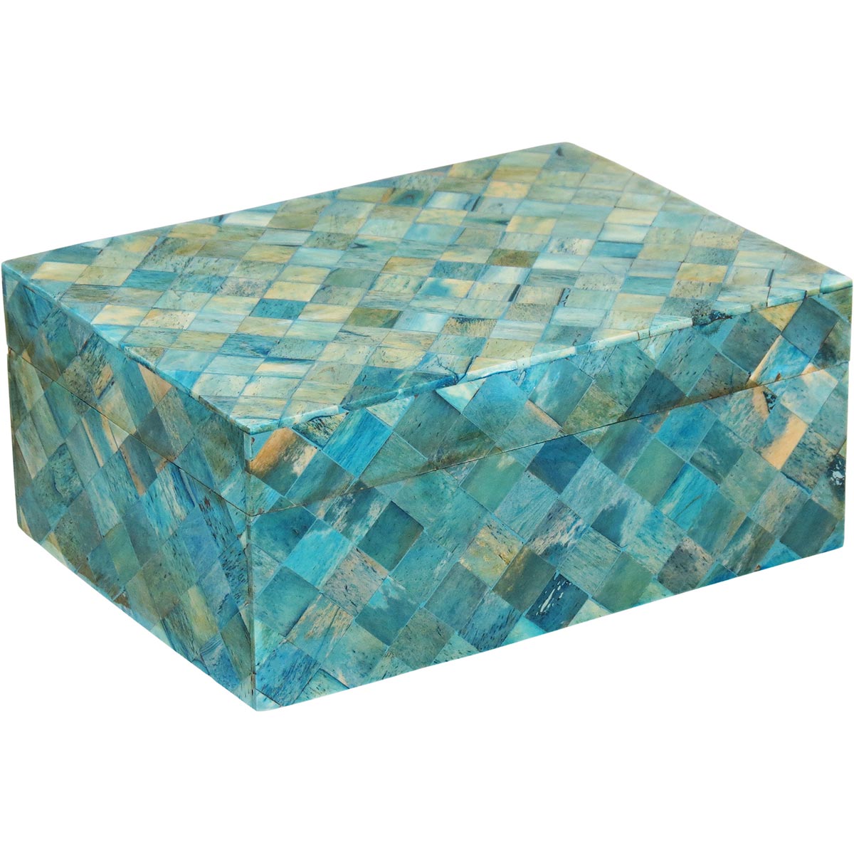 Caixa Organizadora Home&Co Bashira Verde 8x19x14cm para Escritório e Casa