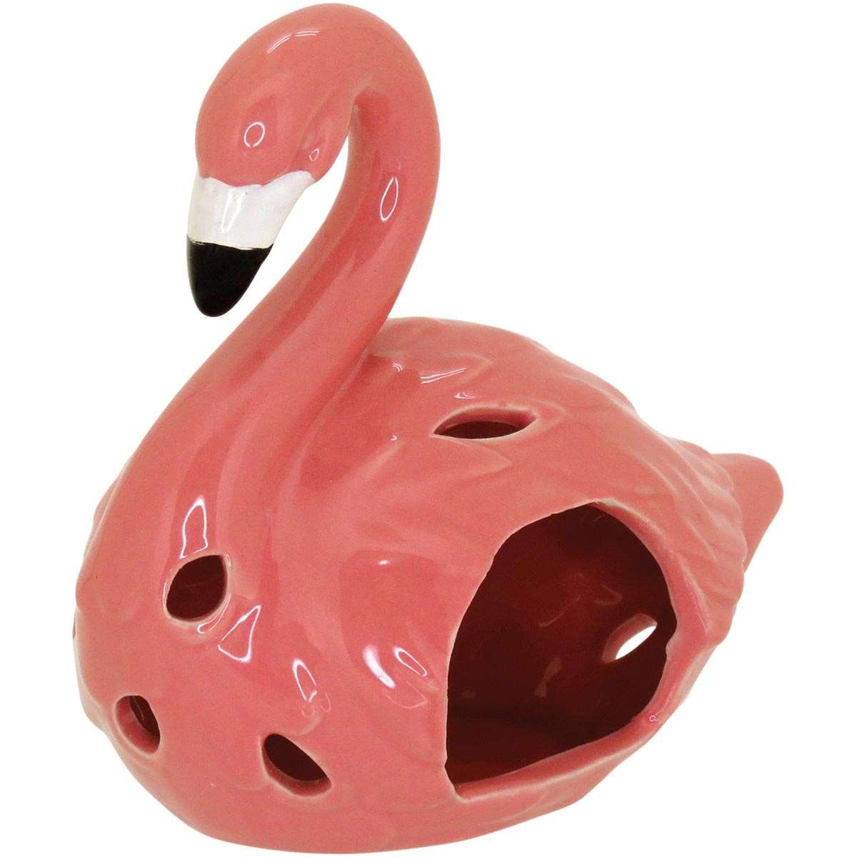 Adorno Flamingo Cerâmica Rosa 14cm - Decoração Elegante e Sofisticada