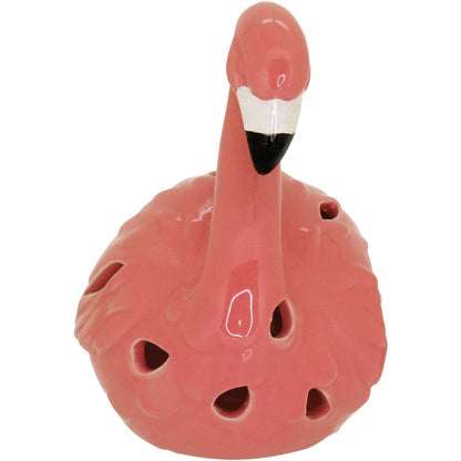 Adorno Flamingo Cerâmica Rosa 14cm - Decoração Elegante e Sofisticada