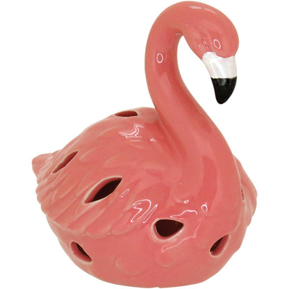 Adorno Flamingo Cerâmica Rosa 14cm - Decoração Elegante e Sofisticada