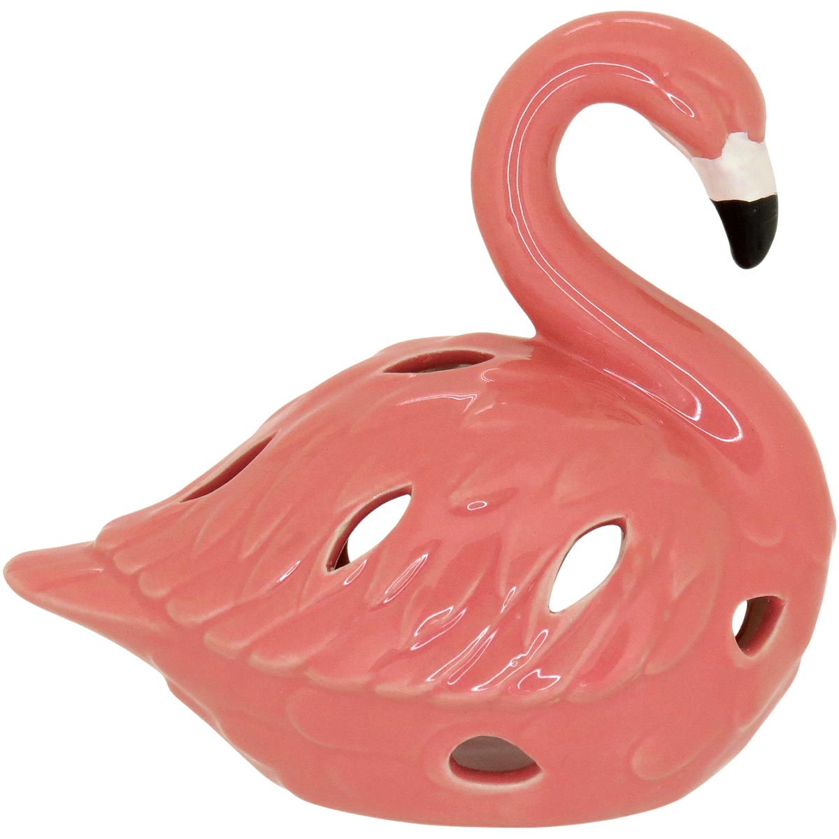 Adorno Flamingo Cerâmica Rosa 14cm - Decoração Elegante e Sofisticada