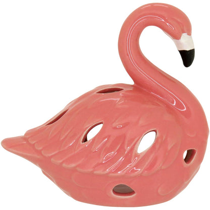 Adorno Flamingo Cerâmica Rosa 14cm - Decoração Elegante e Sofisticada