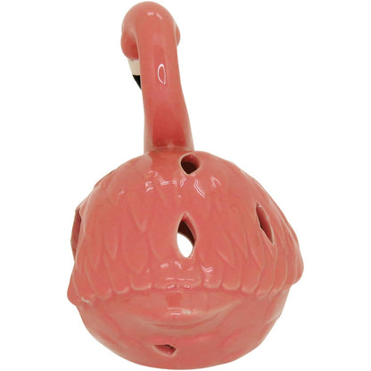 Adorno Flamingo Cerâmica Rosa 14cm - Decoração Elegante e Sofisticada