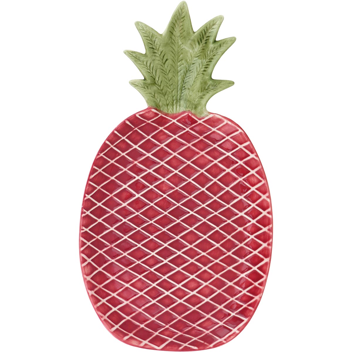 Adorno Cerâmica Abacaxi Rosa Plume 32cm - Decoração Elegante