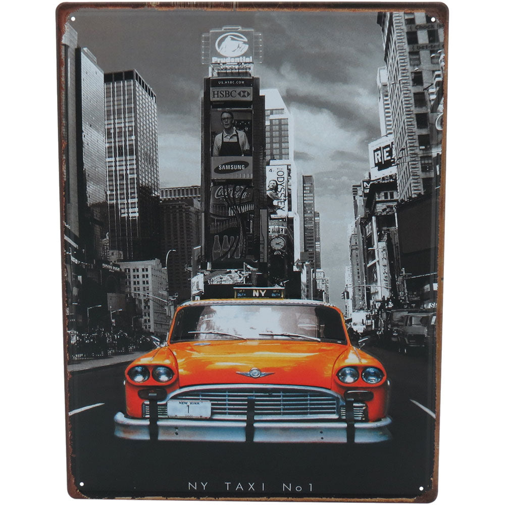 Placa Decorativa Retro Metal 40x30cm Colorida para Decoração de Ambientes