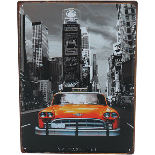 Placa Decorativa Retro Metal 40x30cm Colorida para Decoração de Ambientes