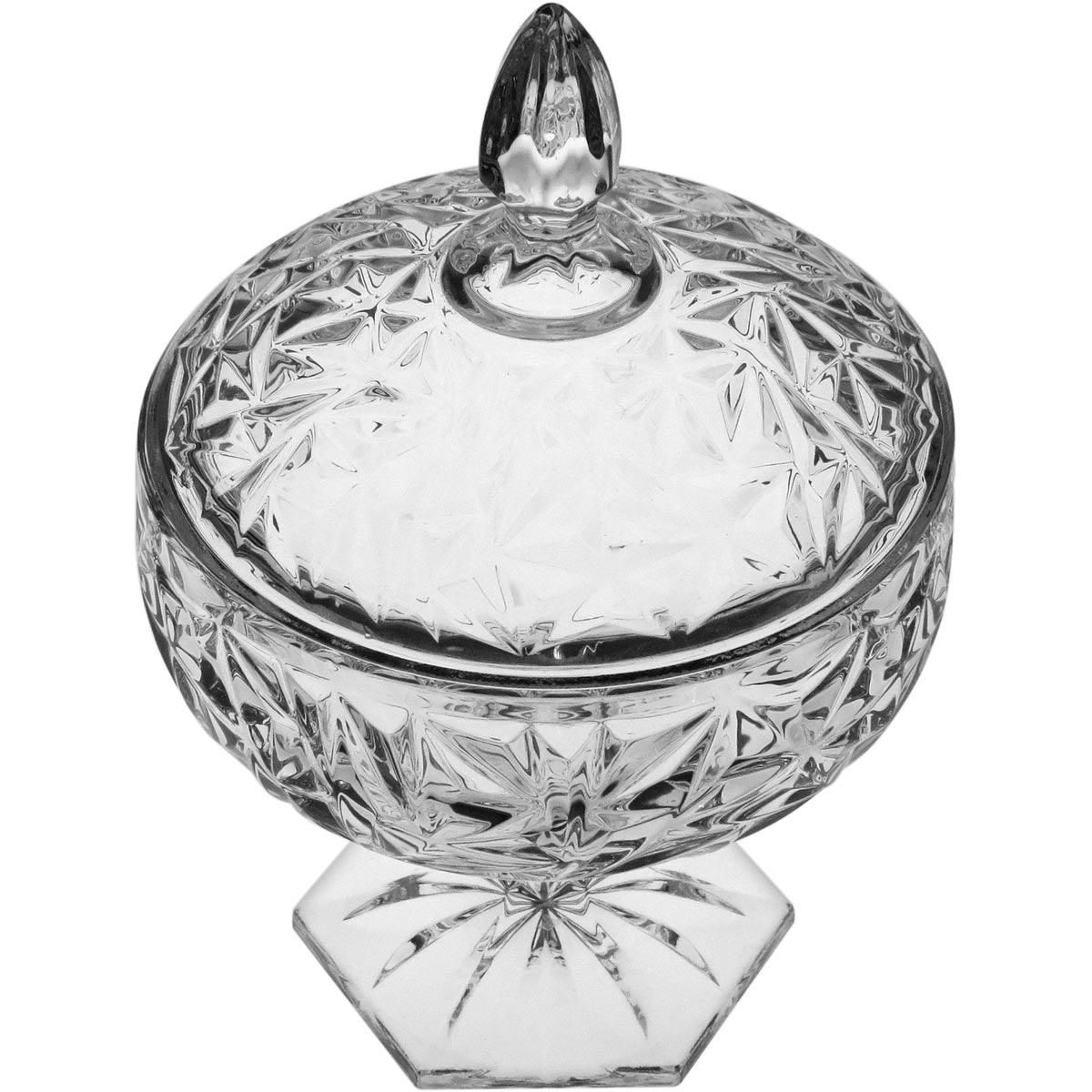 Potiche Ally em Vidro Transparente 24x16cm - Armazenamento Elegante