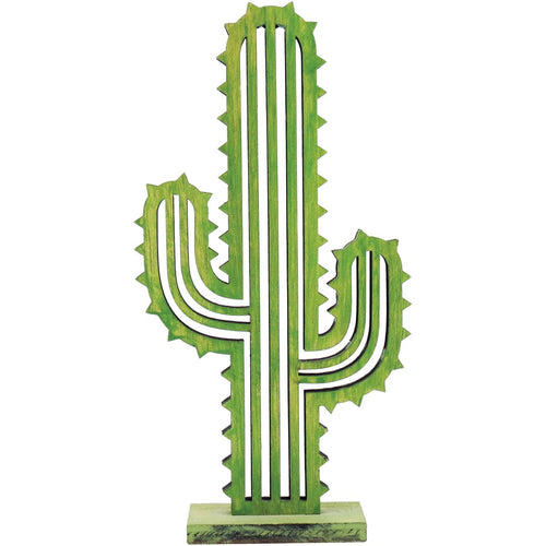 Adorno Cacto Verde MDF 18x9x3 cm - Decoração Moderna e Elegante
