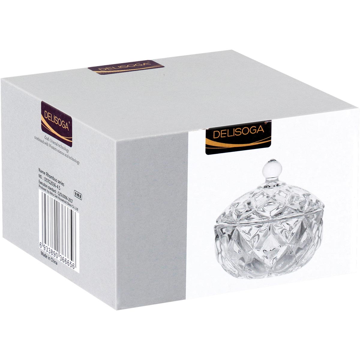 Potiche de Vidro Transparente Mellione Eco 12x11cm para Doces