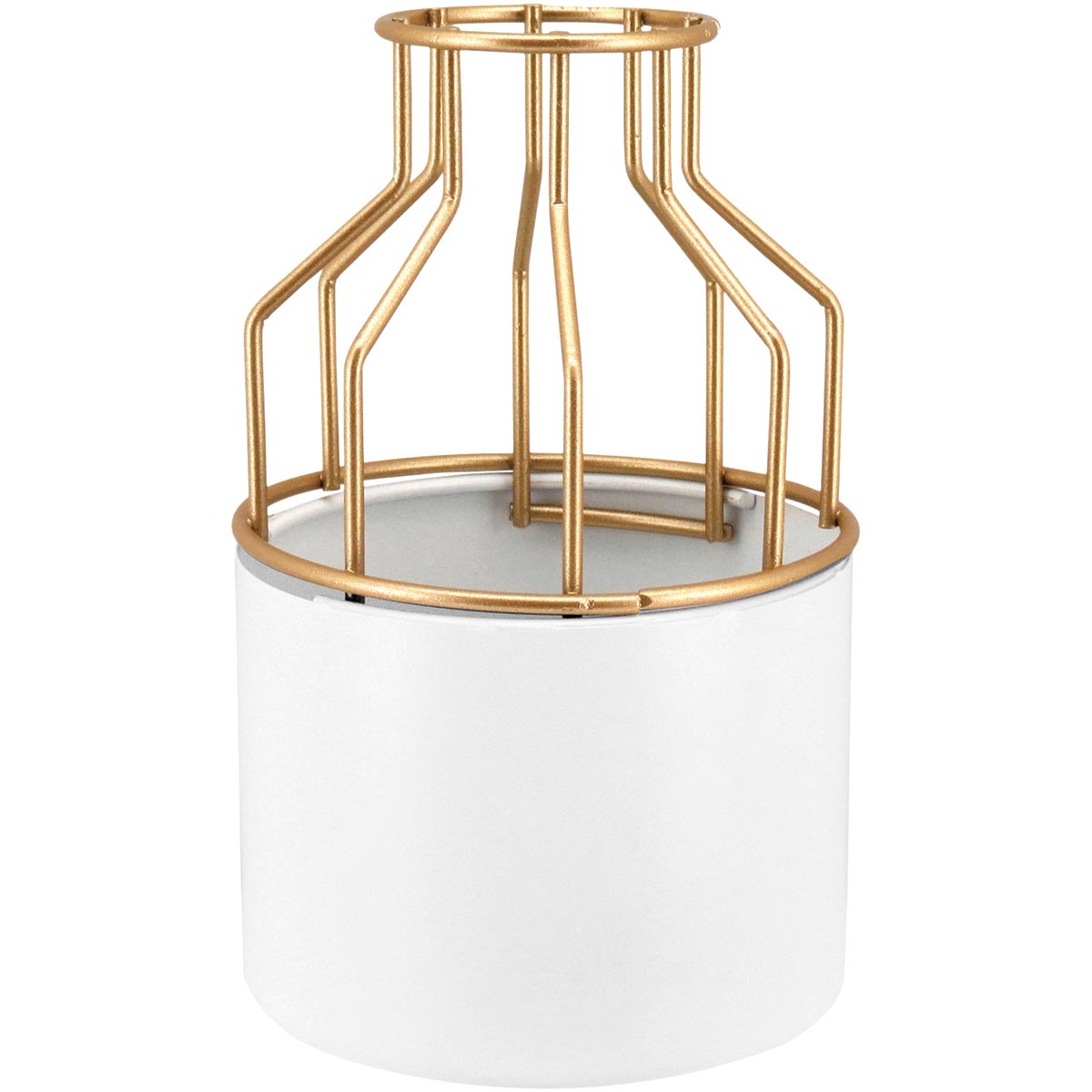 Adorno Decorativo de Metal Branco 19x11x11 cm Ferrite