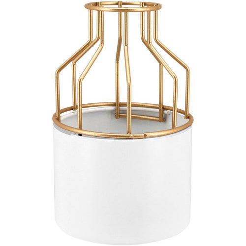 Adorno Decorativo de Metal Branco 19x11x11 cm Ferrite