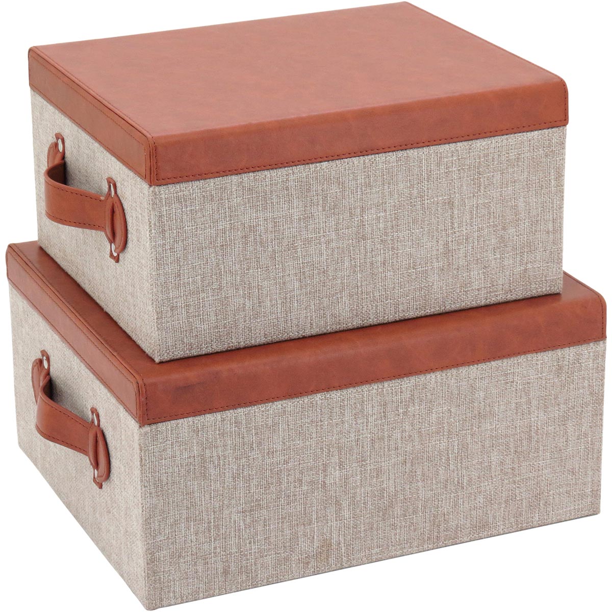 Caixa Organizadora Sintética Marrom Home&Co Lolyte - Alta Capacidade