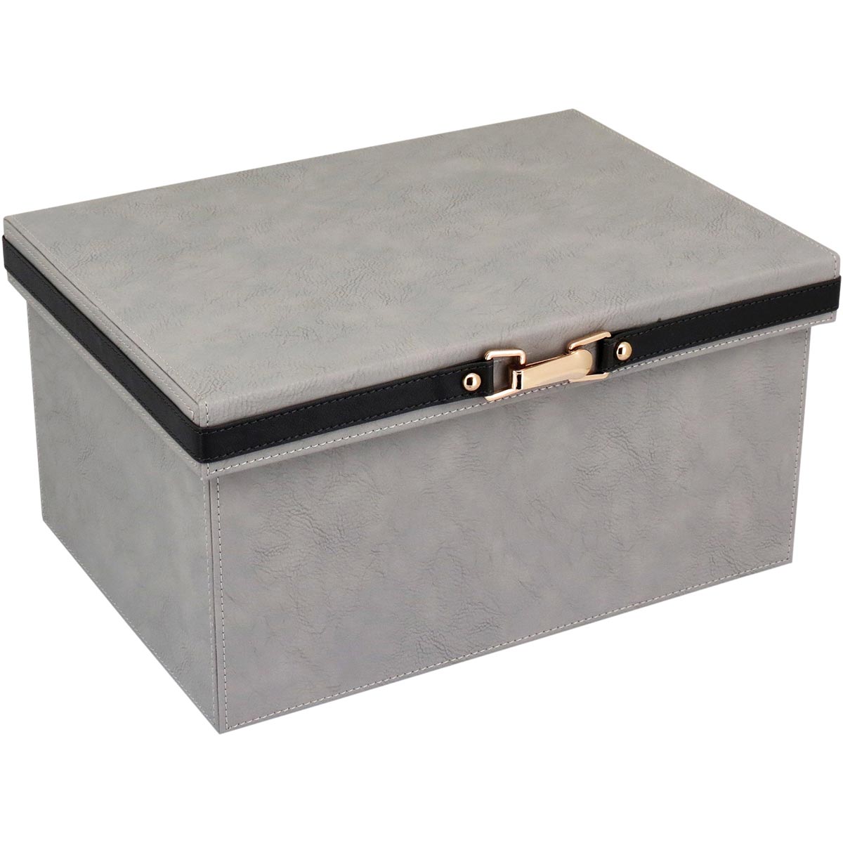 Caixa Organizadora Home&Co Vênus Sintético Cinza - 2 Peças