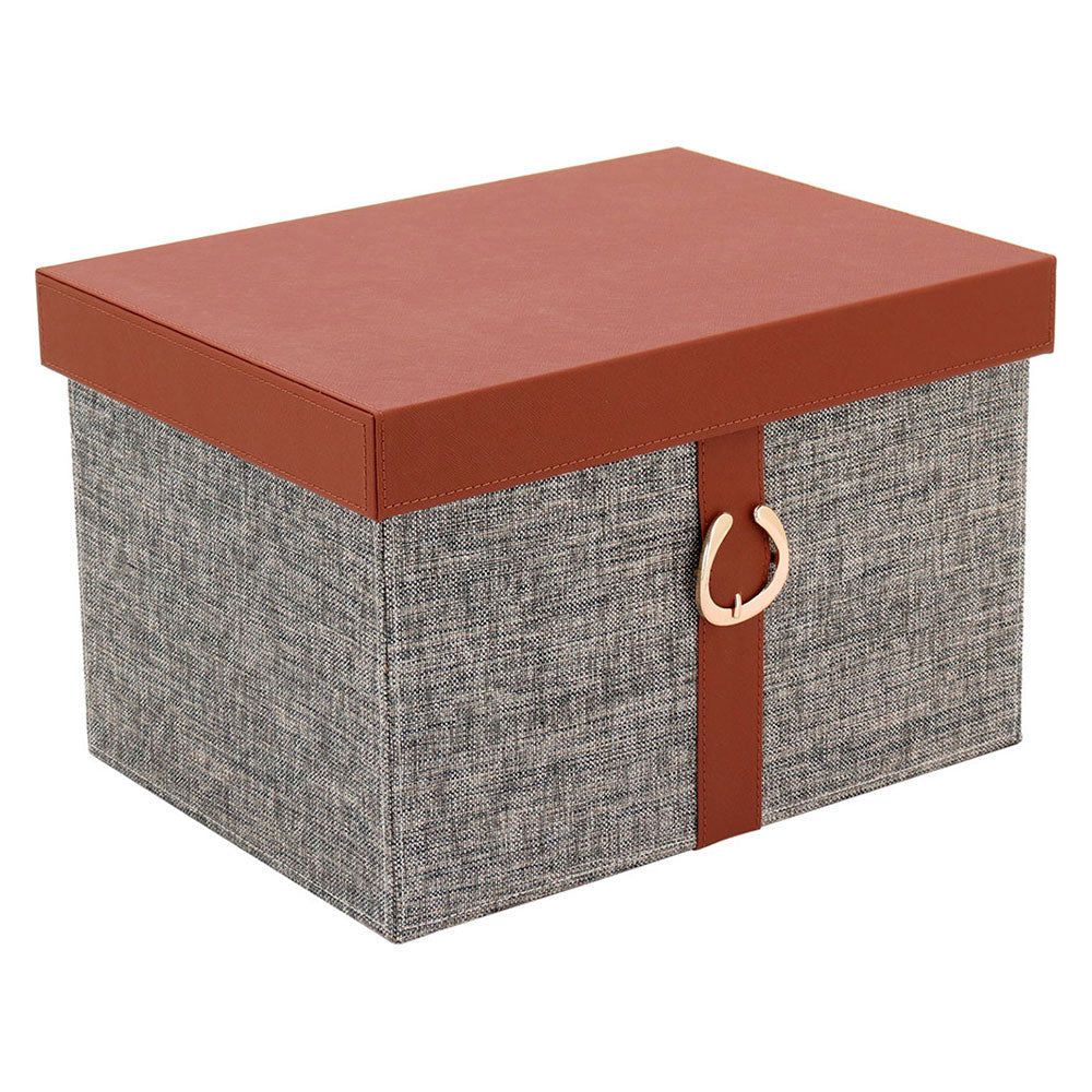 Caixa Organizadora Sintética Marrom Home&Co Vênus 2 Peças