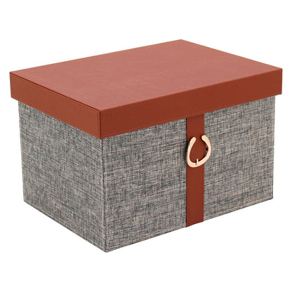 Caixa Organizadora Sintética Marrom Home&Co Vênus 2 Peças