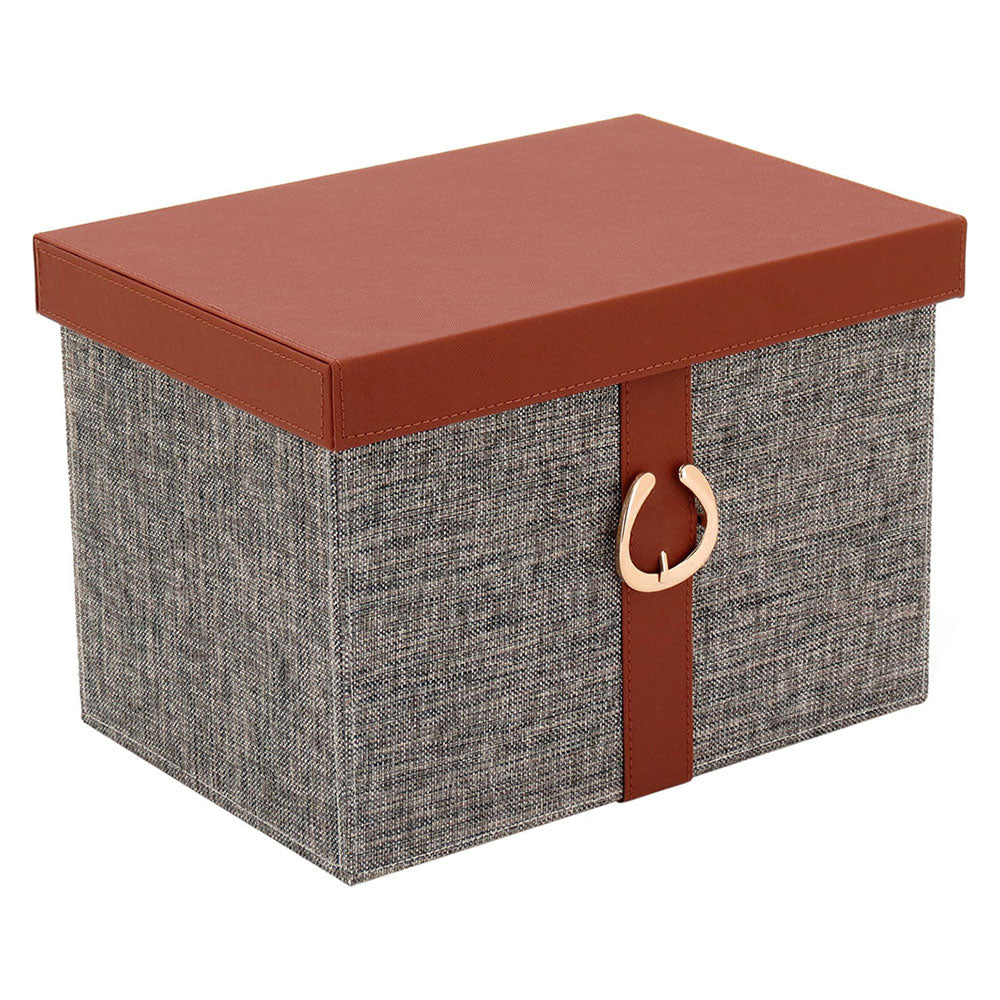 Caixa Organizadora Sintética Marrom Home&Co Vênus 2 Peças