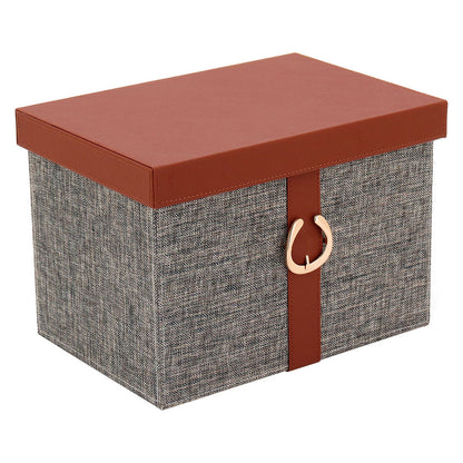 Caixa Organizadora Sintética Marrom Home&Co Vênus 2 Peças