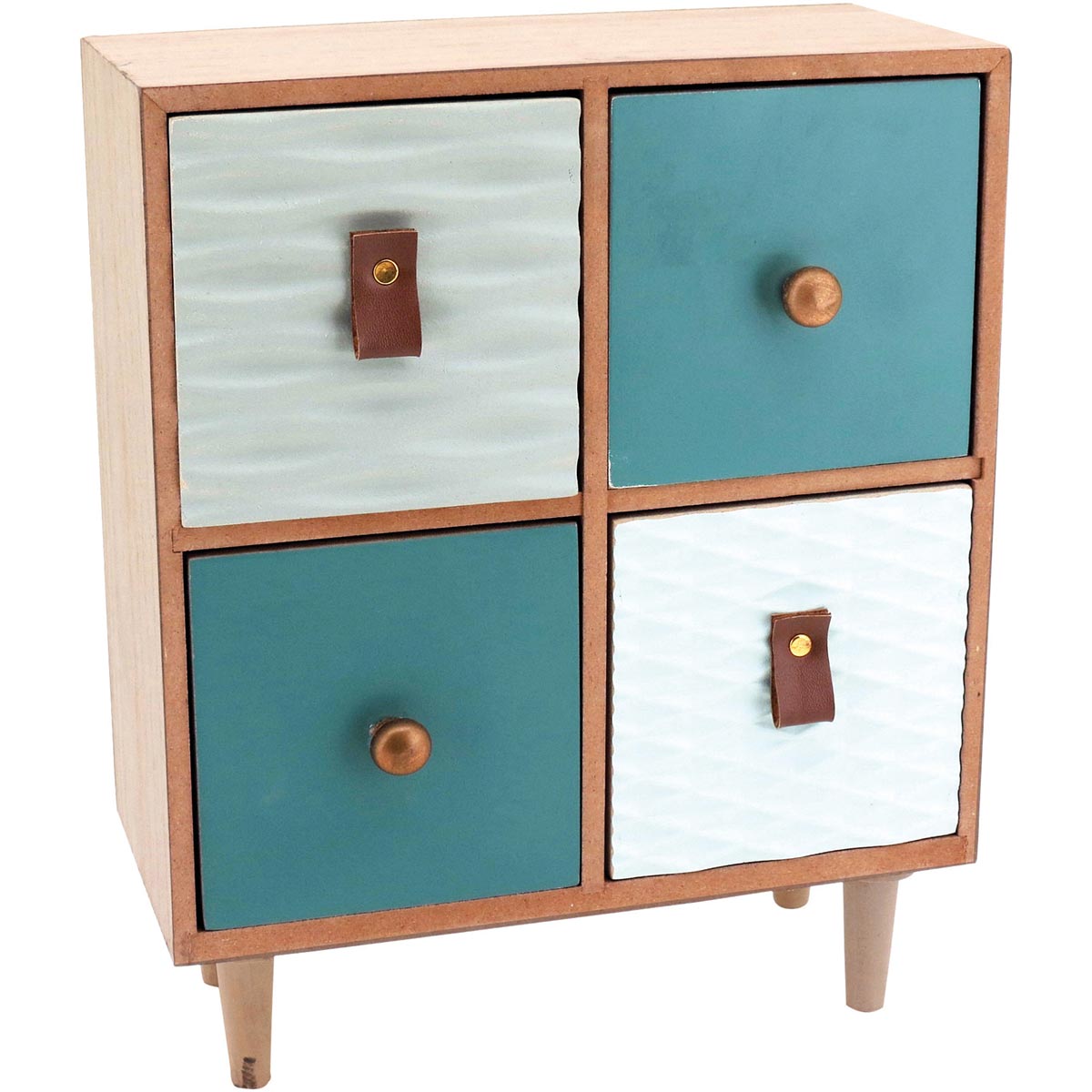 Caixa Organizadora MDF Verde com Gaveta 27x22x10cm - Vert