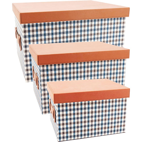 Caixa Organizadora Home&Co Victorine Sintético Colorido 3 Peças