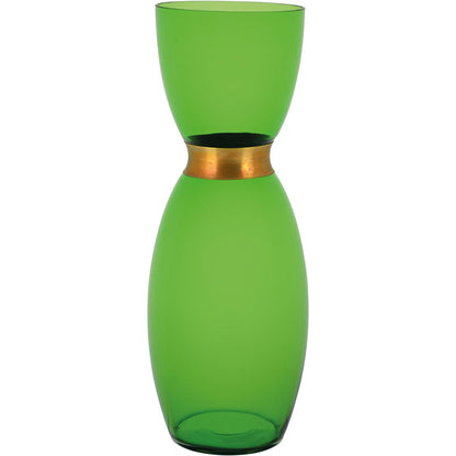 Vaso de Vidro Verde Chloro 38x14x14cm para Decoração e Arranjos