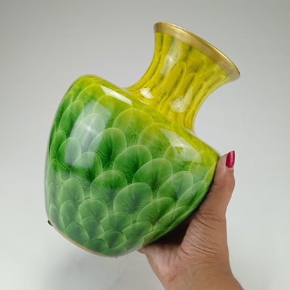 Vaso Decorativo Cerâmico Verde Midori 24x19cm para Flores