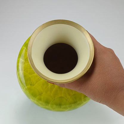 Vaso Decorativo Cerâmico Verde Midori 24x19cm para Flores