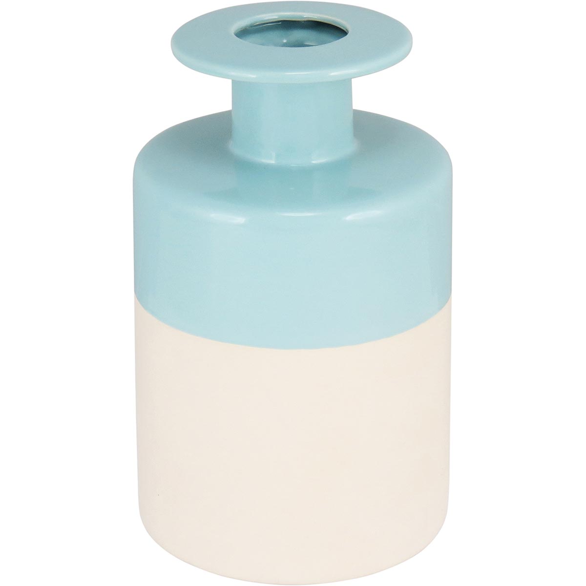 Vaso Cerâmico Azul Aquamare 23x15x15cm para Decoração