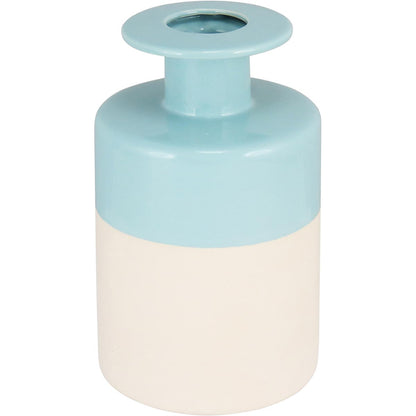 Vaso Cerâmico Azul Aquamare 23x15x15cm para Decoração