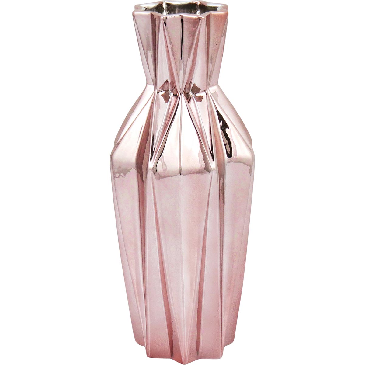 Vaso Cerâmico Marselha 32cm Rosê - Decoração Elegante para Ambientes