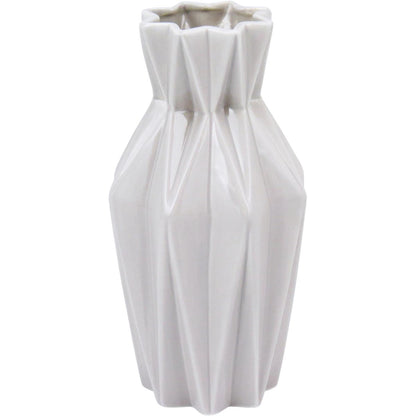 Vaso Villani Cerâmica 23x13x13cm Cinza