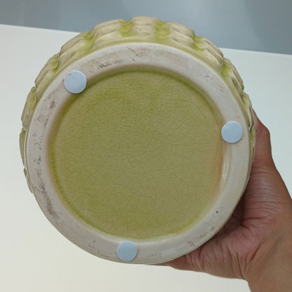 Vaso Decorativo Cerâmica Amarelo Mangga 22x20x20cm