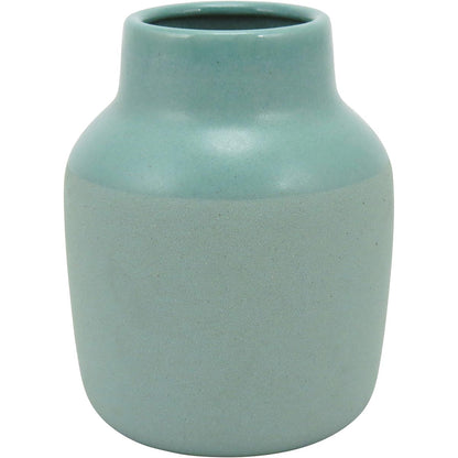 Vaso de Cerâmica Azul Brac 19x15x15cm para Decoração
