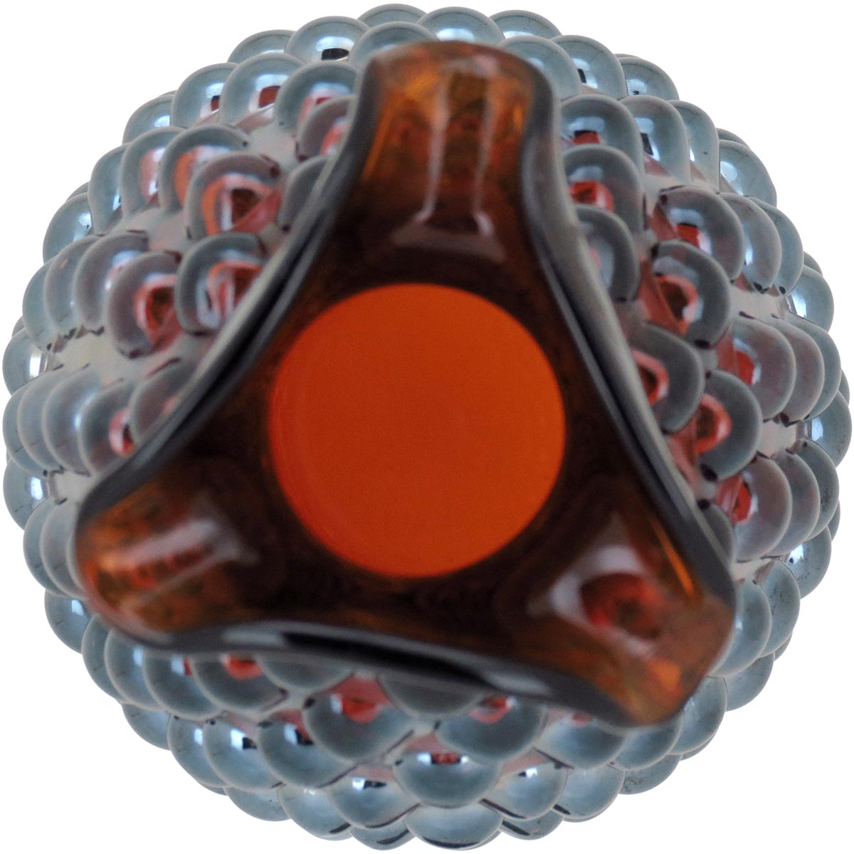 Vaso Decorativo Maou Lustrado Vidro Marrom 14x8x8cm