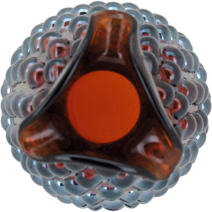 Vaso Decorativo Maou Lustrado Vidro Marrom 14x8x8cm