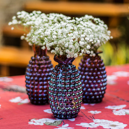 Vaso Decorativo Maou Lustrado Vidro Marrom 14x8x8cm