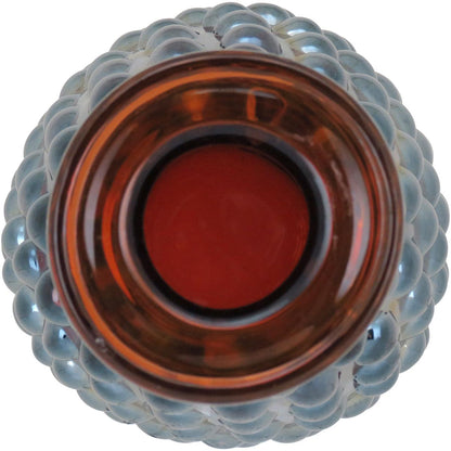 Vaso Lustrado de Vidro Maou Marrom 12x8x8cm para Decoração