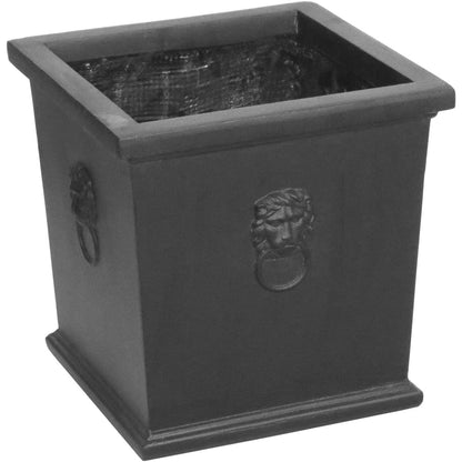 Conjunto de Cachepôs Hanoï 3 Peças Fibra Preto para Decoração