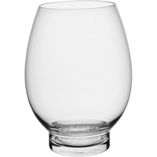 Vaso de Vidro Transparente Jersey 25x18cm para Decoração Elegante