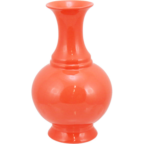 Vaso Decorativo Cerâmica Coral 32x19x19cm Moderno