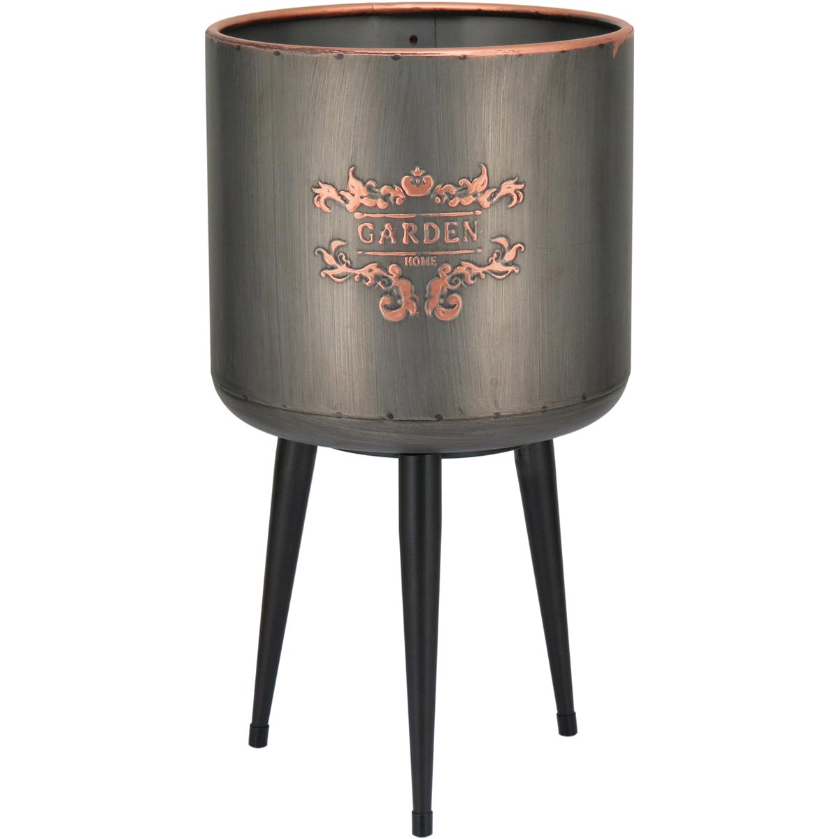 Cachepô Console Bronze 46x25cm com Pé de Metal para Plantas