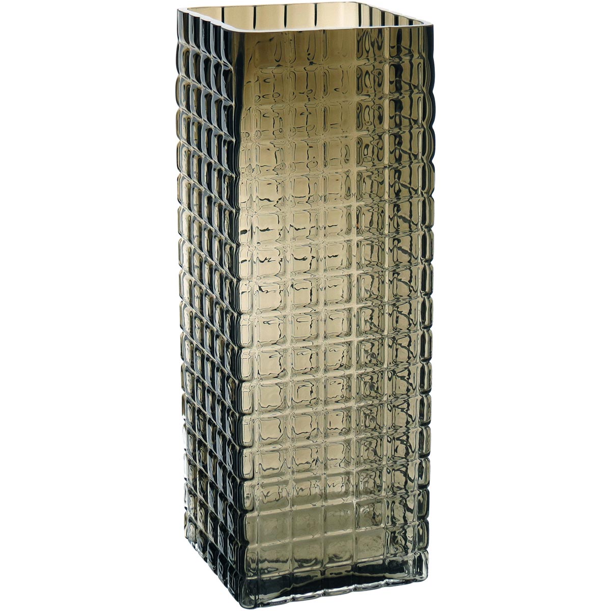 Vaso Kalil em Vidro Âmbar 31x11x11cm para Decoração de Ambientes