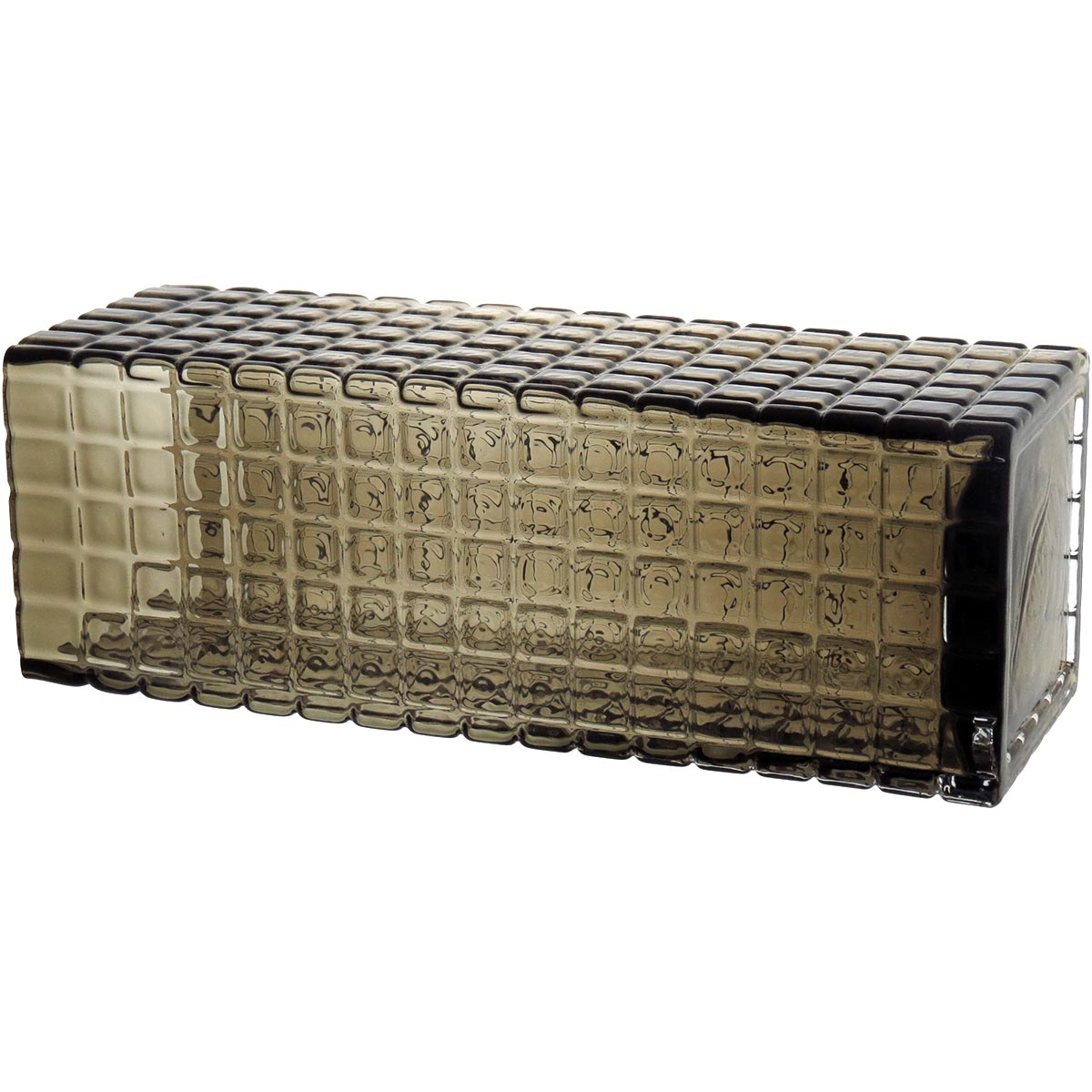 Vaso Kalil em Vidro Âmbar 31x11x11cm para Decoração de Ambientes