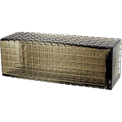 Vaso Kalil em Vidro Âmbar 31x11x11cm para Decoração de Ambientes